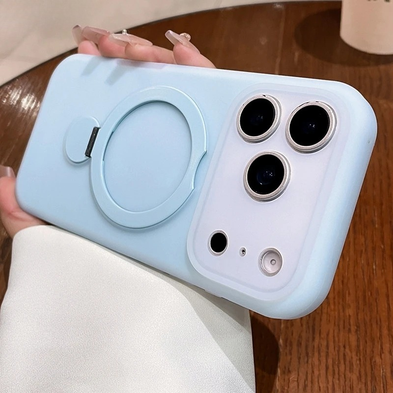 Phone Accessories Ring Holder - Funda Magnética de Silicona Suave Tipo