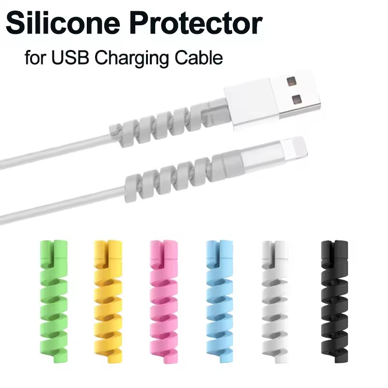 Phone Accessories Charger - Protector de cables de silicona, enrollador