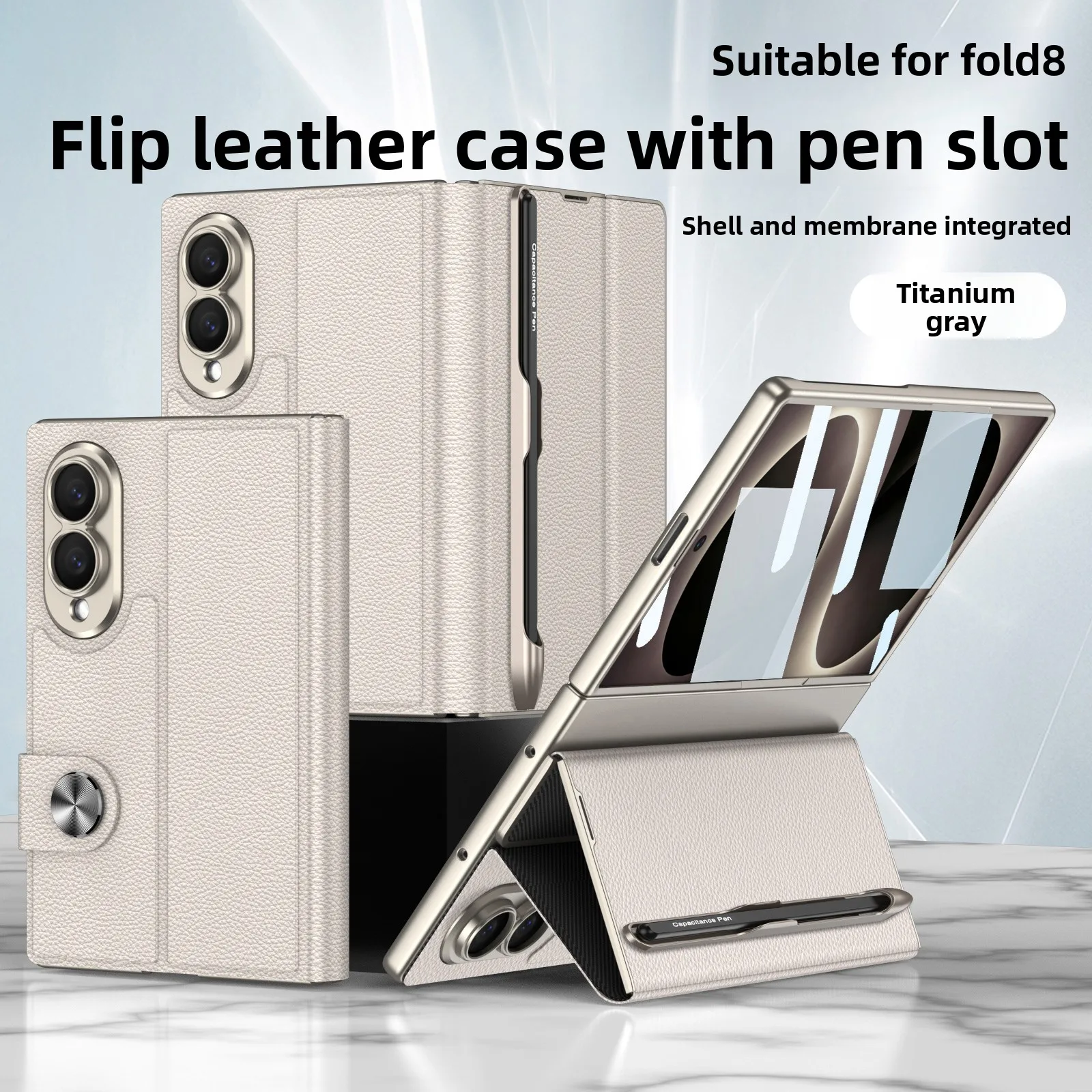 Tempered Glass Screen - Funda de Cuero de Lujo con