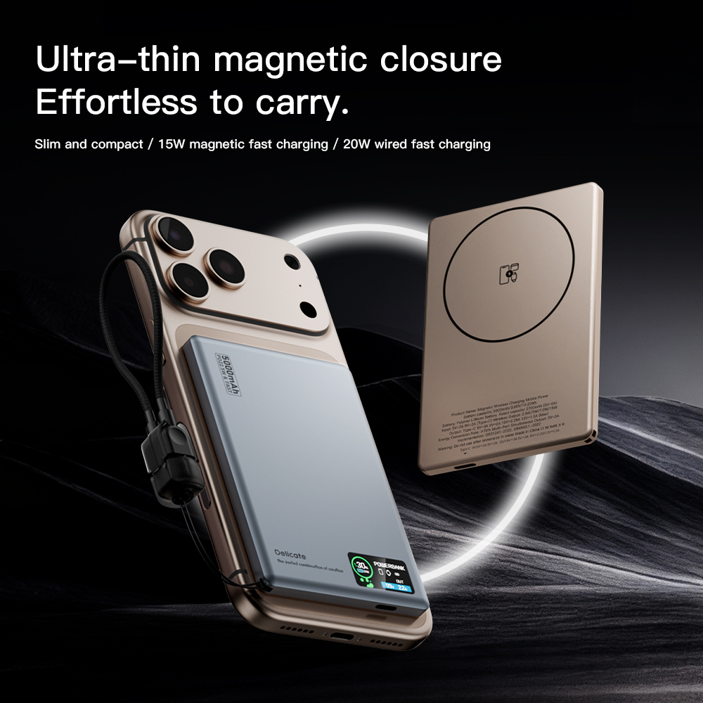 Power Bank Slim - Batería Externa con Pantalla Inteligente y