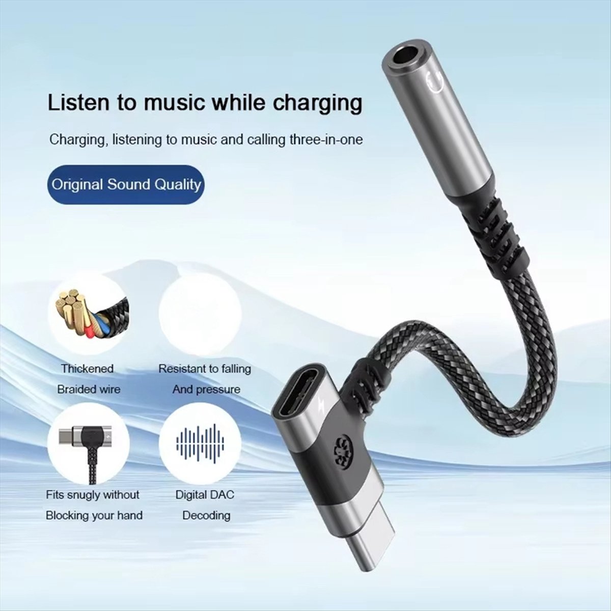 Fast Charging Cable - *A14E 2 en 1 USB C