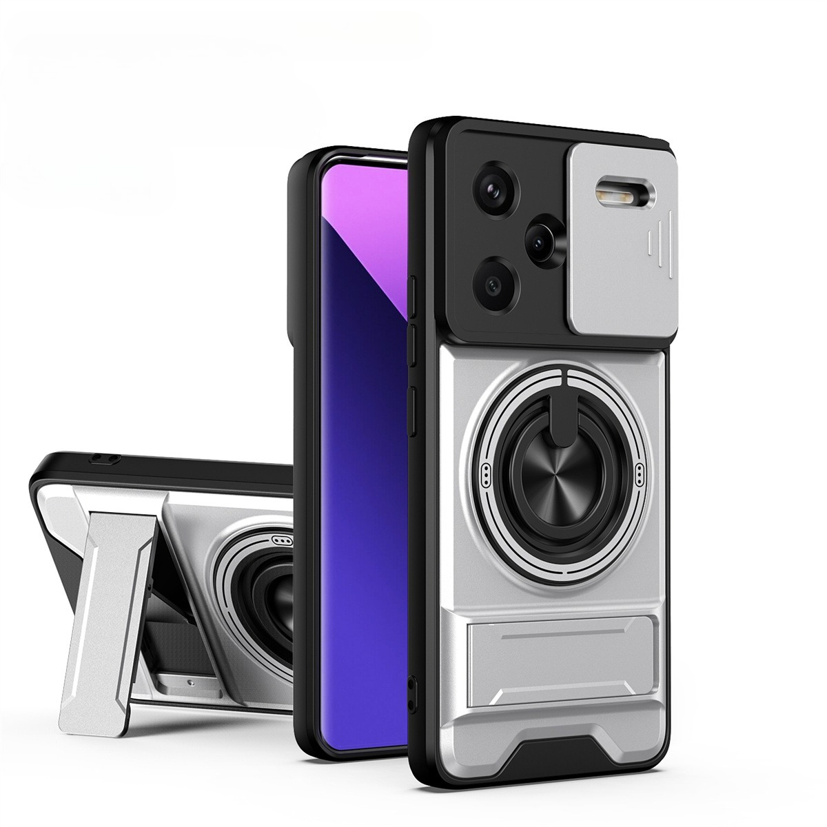 Phone Accessories Ring Holder - Funda de teléfono con lente deslizante