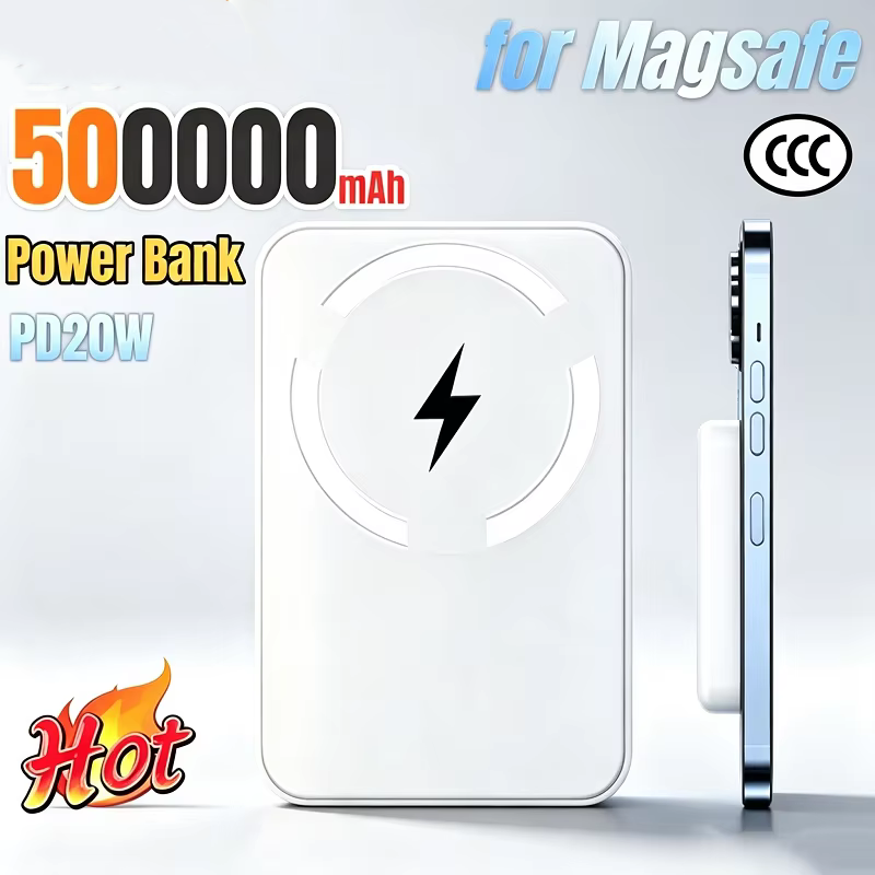 Power Bank Slim - Batería Externa Portátil Magnética Inalámbrica de