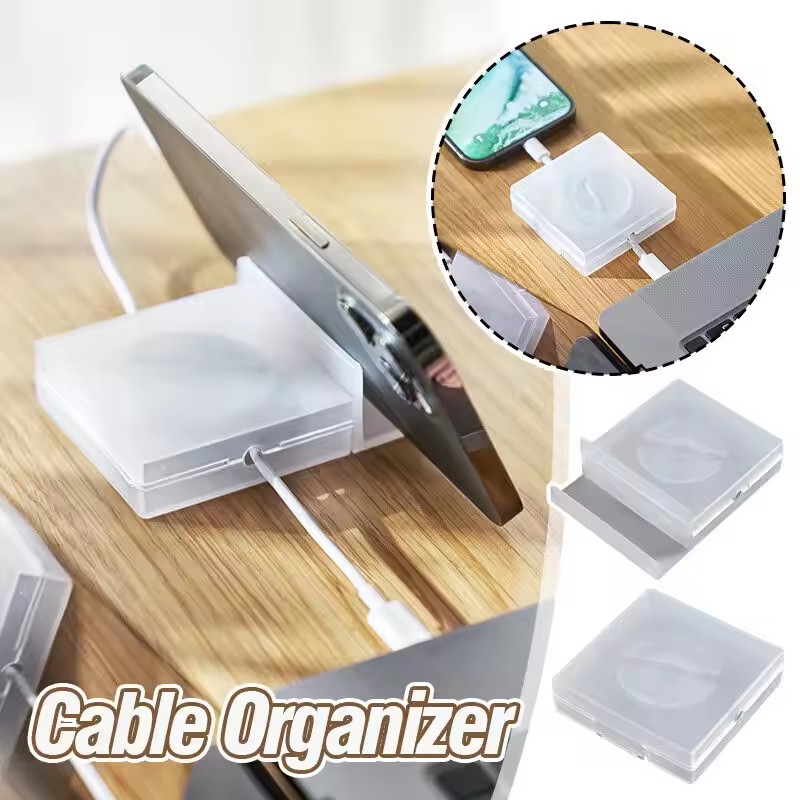 Phone Accessories Charger - Organizador de Cables Transparente Portátil, Gestión