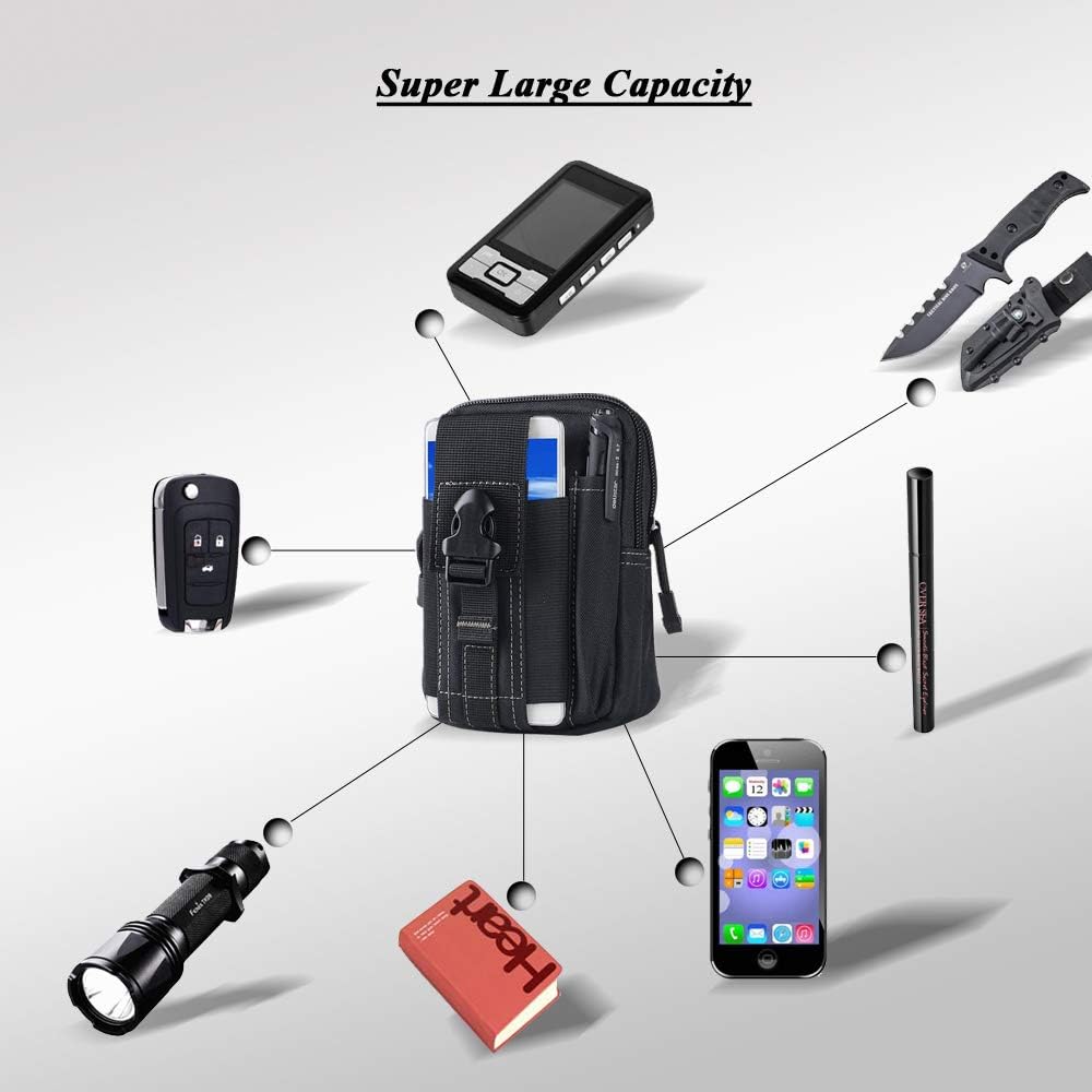 Bolsa táctica Molle para cintu - Quirky Phone Accessories reseña y precio