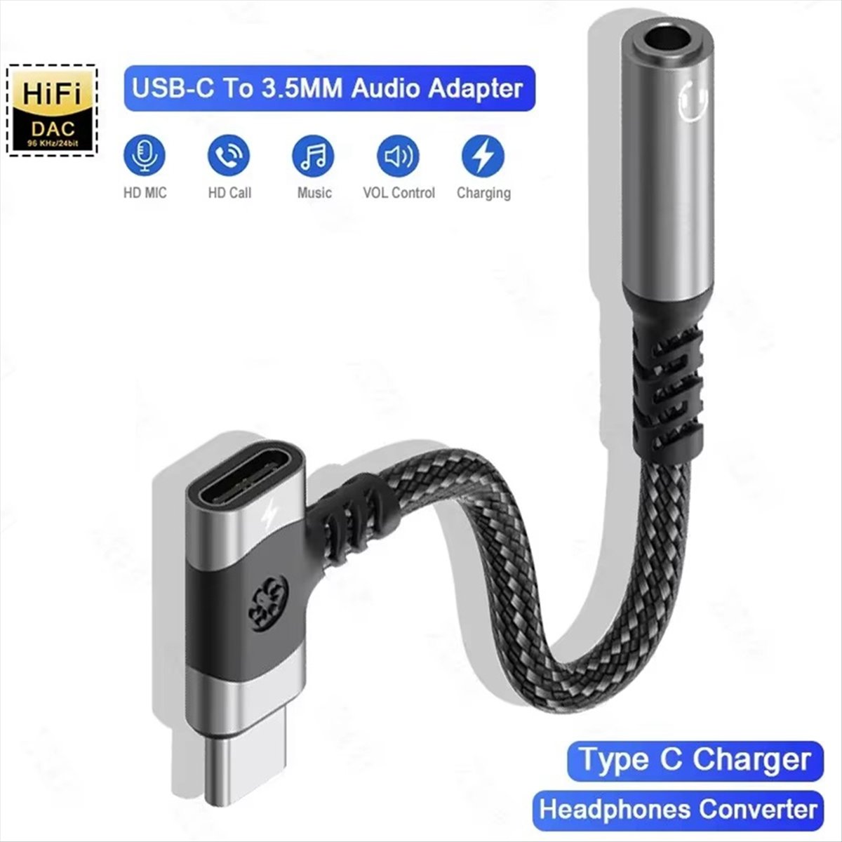 *A14E 2 en 1 USB C a 3,5 mm Ja - Fast Charging Cable reseña y precio