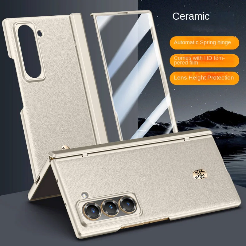 Funda de teléfono de cuero de  - Tempered Glass Screen reseña y precio