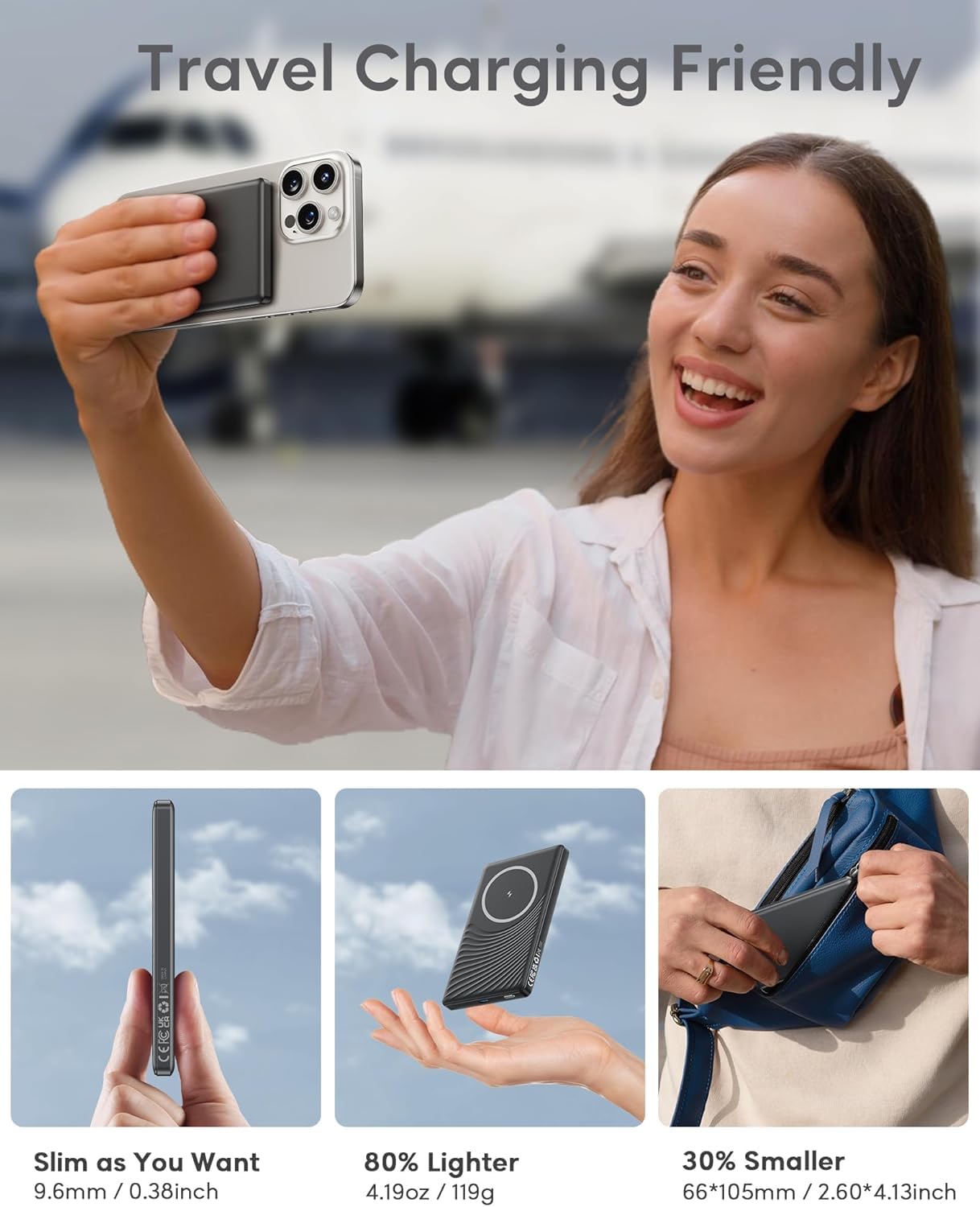 Banco de energía magnético de  - Power Bank Slim reseña y precio